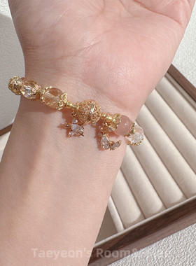 天然黄水晶财源滚滚手链