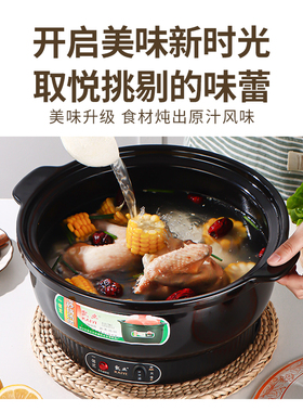 【快炖电火锅】新款陶瓷一体式火锅防干烧家用多功能汤煲大容量