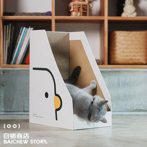 白猪商店 小鸡家族 Purroom猫抓板猫窝猫咪猫爪板猫玩具猫抓柱 - 图0
