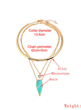 百搭多层镶钻锁骨链原创定制