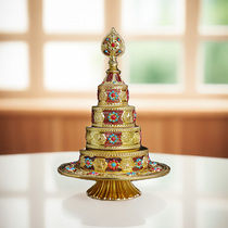 Tibet Manza Pan 8 Auspicious Thickened Alloy Repair Jewel Worship of the Indoor Decoration Pendulum Accumulated Foe Desktop