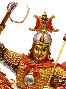 西藏格萨尔王树脂吉祥书房摆件车载平安祈福桌面装饰