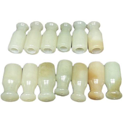 和田玉烟嘴老式旱烟袋直式纸烟烟杆烟斗天然新疆糖青白玉老烟嘴 - 图3