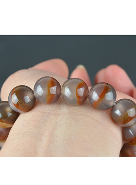 阜新玛瑙天然红一线药师玛瑙手链质地冰透男女手串14mm