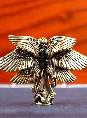 纯铜六翼天使摆件欧美风工艺品