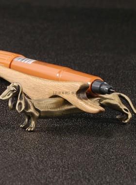 实心纯铜腊肠狗仿古玩装饰品摆件