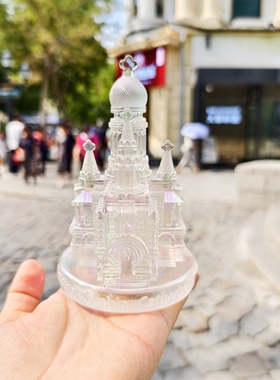 冰雕多彩灯光索菲亚教堂模型摆件哈尔滨文创旅游礼物纪念品伴手礼