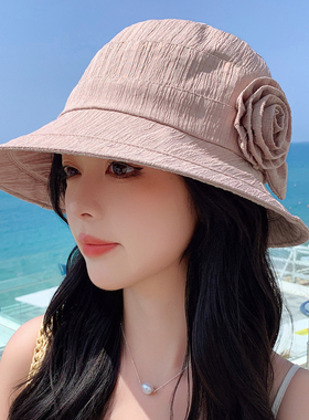 2024春夏透气妈妈盆帽奶奶渔夫帽
