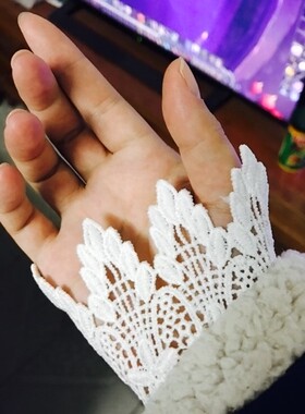 韩版钩花喇叭袖口假袖子手腕套