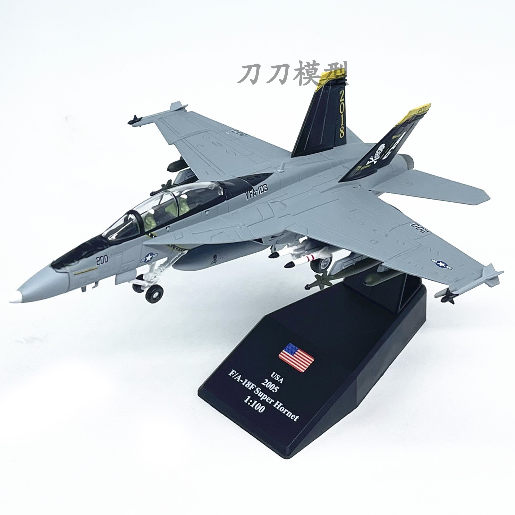 1:100飞机模型F14F15F22米格29苏35歼20战斗机合金仿真成品礼品 - 图0