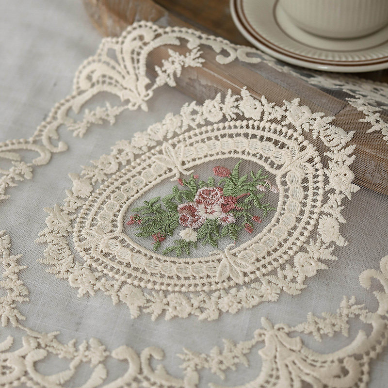 浪漫生活刺绣蕾丝桌垫  ins风复古家用装饰盖巾餐垫 背景拍摄道具,淘宝优惠券,粉丝福利购,淘宝优惠卷