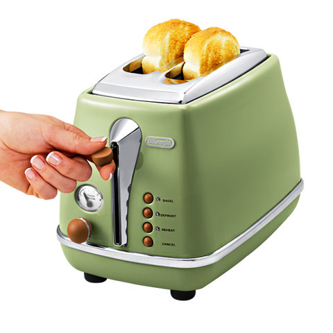delonghi/德龙 CTO2003复古色多士炉家用全自动烤面包机吐司机 - 图1