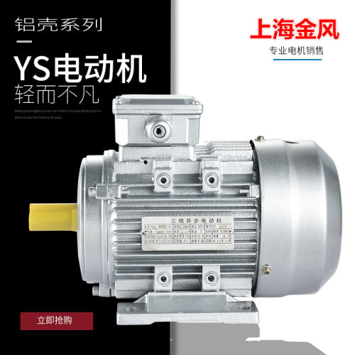YS铝壳电机0.37/0.55/0.75/1.1/1.5/2.2KW三相异步电动机380V全铜 - 图0