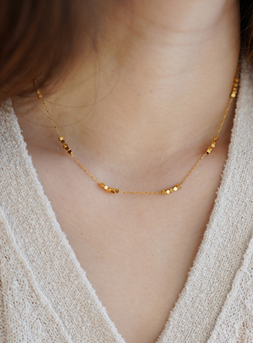 进口捷克珠虎眼石太阳吊坠项链