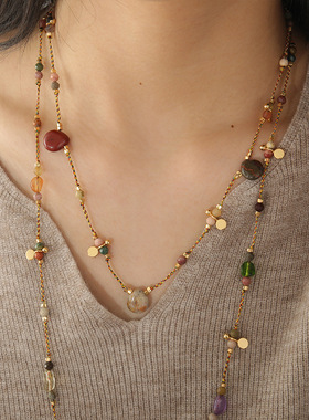 2025秋冬款美拉德长链叠戴长款