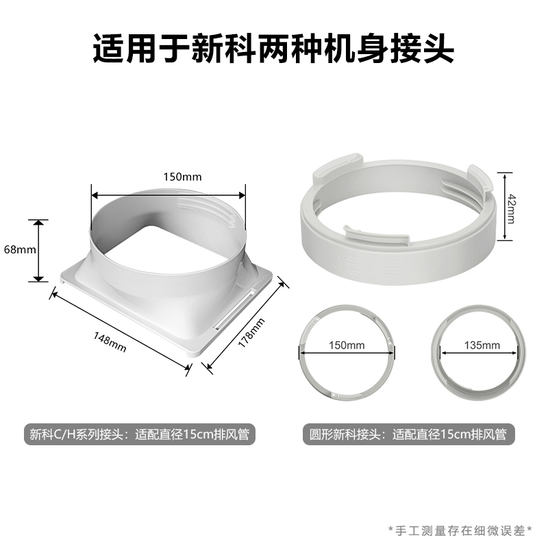 Mobile air conditioner accessories body interface exhaust pipe accessories