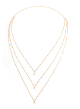 欧美性感新娘水滴流苏背链礼服多层水钻项链身体链女body chain