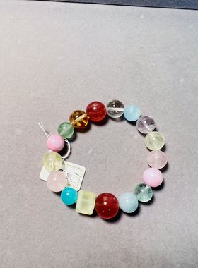 原创设计款孤品多宝水晶高品质组合手串多种天然水晶组合爆款