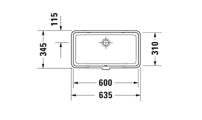 德立菲Duravit杜拉维特Vero Air嵌入式脸盆台下盆038460台盆600MM - 图0