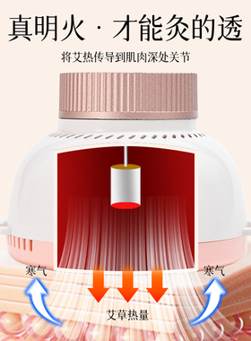 无烟艾灸盒小馒灸控温儿童家用随身灸艾条艾柱艾灸罐艾熏蒸仪器具