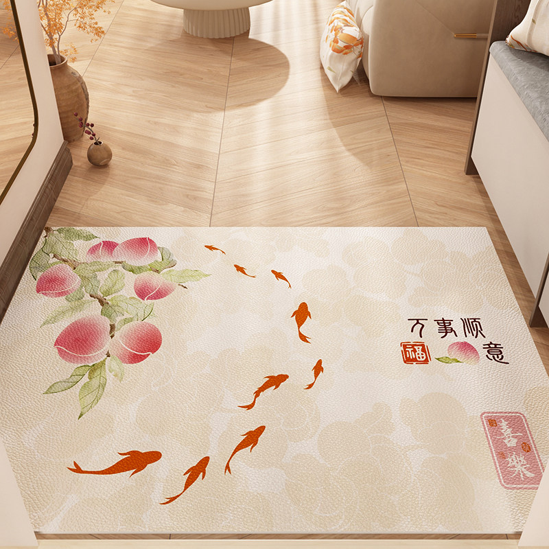 现代中式入户门垫简约高级地垫进门防水防滑脚垫可裁剪可定制地毯,淘宝优惠券,粉丝福利购,淘宝优惠卷