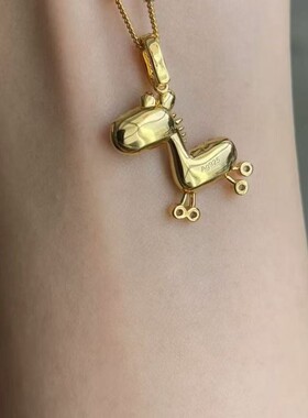 【马上有钱】幸运小马高碳钻吊坠