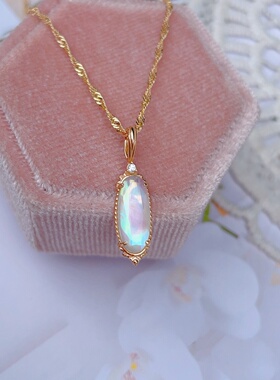 新中式窗花天然水晶925银项链