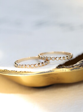 日系夏季新品925银方形闪钻戒指