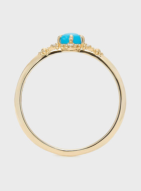 日系新款925银镀金轻珠宝戒指女