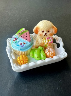 买5送1 【手作食玩小世界】潮玩diy树脂粘土手作仿真食玩摆件成品