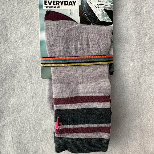 Smartwool Everyday Top Split Stripe零减震超薄中筒休闲羊毛袜 - 图1