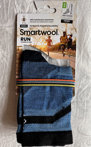 新款聪明羊Smartwool Run Zero Cushion美国产专业超薄羊毛跑步袜-图0