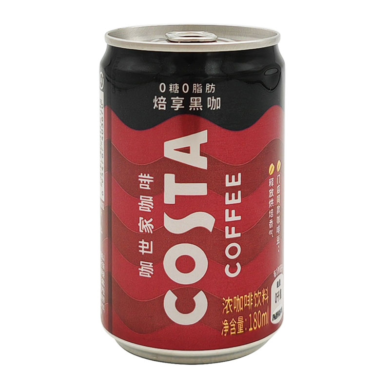 COSTA咖世家即饮咖啡美式培享黑咖迷你罐装饮料180ml24罐整箱-图0