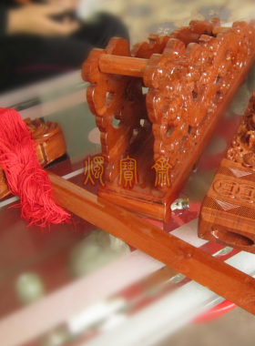 二龙戏珠台剑桃木剑风水摆件