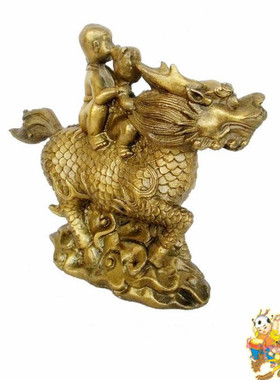 麒麟送子金童玉女纯铜质佑子