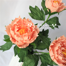 Бумага крепированная 新品 皱纹纸牡丹花 学习材料包 手工套件