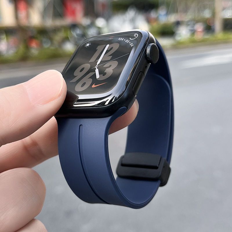 适用苹果ApplewatchS8Ultra表带iwatch9代765432手表带硅胶磁吸扣 - 图3