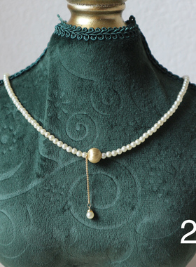 高品质日常气质施华珍珠甜美项链(颜色以托盘里照片为主）