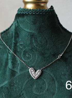 轻奢高品质气质日常百搭通勤甜美925通体银精致项链带证书