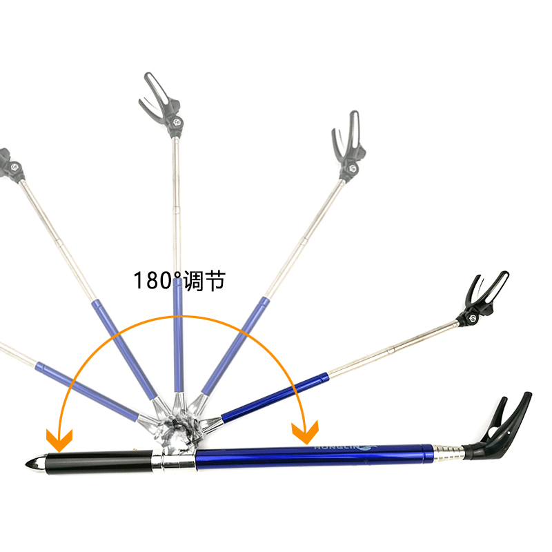 渤洋炮台支架超轻超硬短节便携钓鱼竿架钓箱钓椅专用羊角头架杆 - 图2