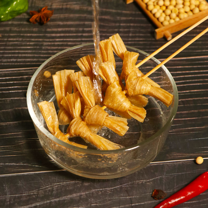 豆结串90串素肉串豆干串豆皮烧烤油炸关东煮火锅食材豆制品干货 - 图1