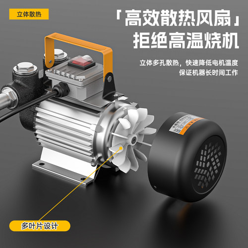 电动抽油泵12V24V220V大流量柴油泵大功率550W自吸泵齿轮泵加油机 - 图2