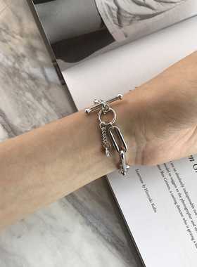 造物星球925纯银镀金混搭手链