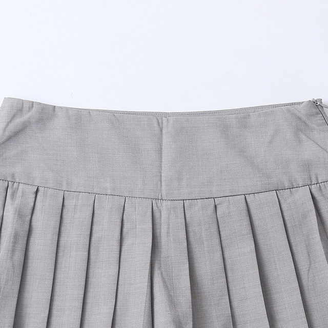 Summer ຕ້ານການເປີດເຜີຍແລະ slimming pleated skirt ສັ້ນ
