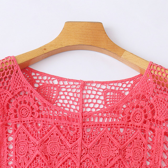 Lace Regular Loose Round Neck ຝ້າຍບໍລິສຸດຫນຶ່ງຂະຫນາດຄົນອັບເດດ: