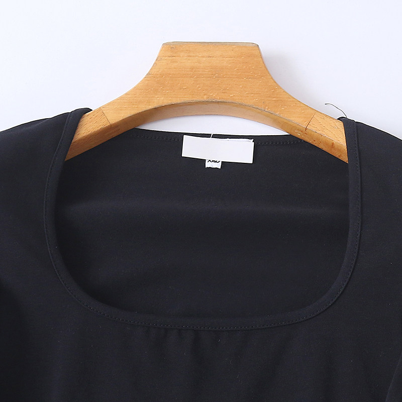 外贸方领长袖连体T恤衫春秋新款纯色修身女显瘦时尚打底上衣04153,淘宝优惠券,粉丝福利购,淘宝优惠卷