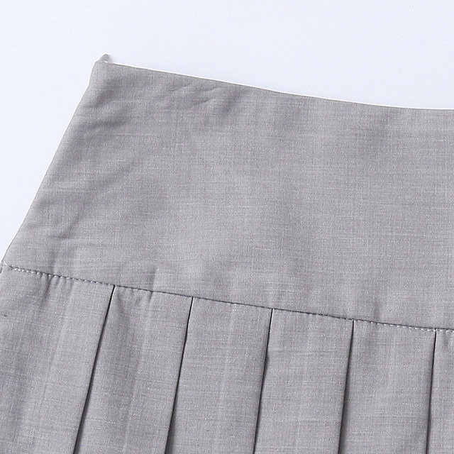 Summer ຕ້ານການເປີດເຜີຍແລະ slimming pleated skirt ສັ້ນ