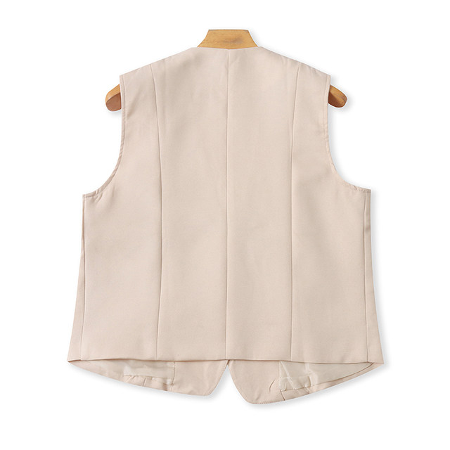 ການຄ້າຕ່າງປະເທດ V-neck suit vest sleeveless jacket ແມ່ຍິງແບບຕາເວັນຕົກ