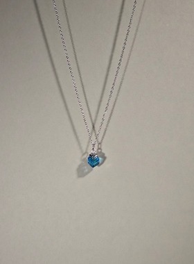 方块水晶吊坠轻奢高级感颈锁骨链