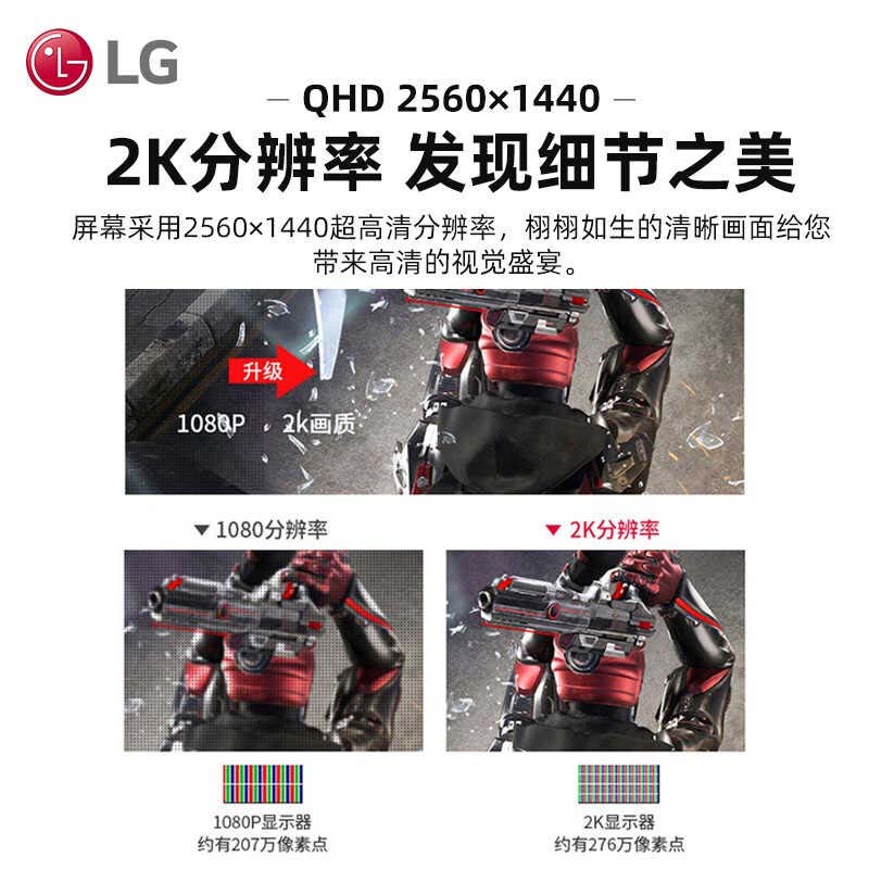 LG 32GP850 电竞2K显示器 Nano IPS 165Hz 升降旋转 液晶显示屏 - 图1